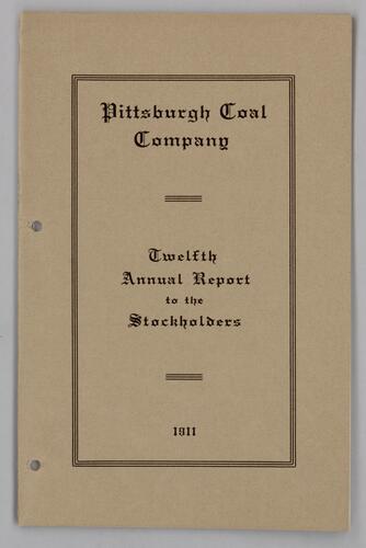 Pittsburgh Coal Company annual report to the stockholders