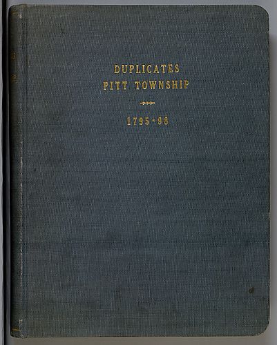 Tax-book of Pitt Township, Allegheny County, Pennsylvania