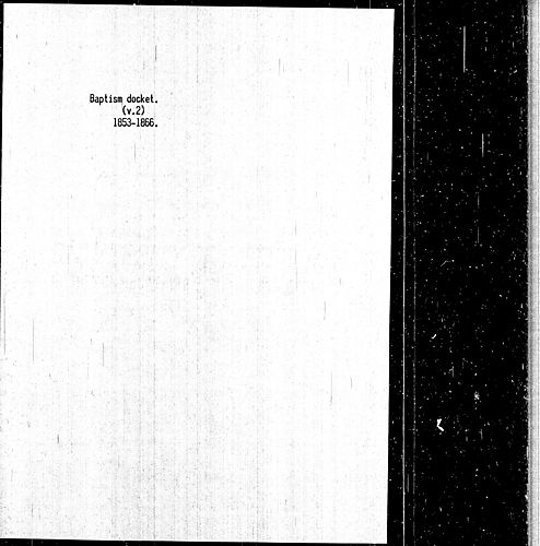 Baptism Docket, Volume 2