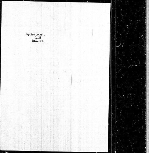 Baptism Docket, Volume 3