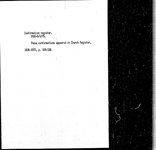 Confirmation Register