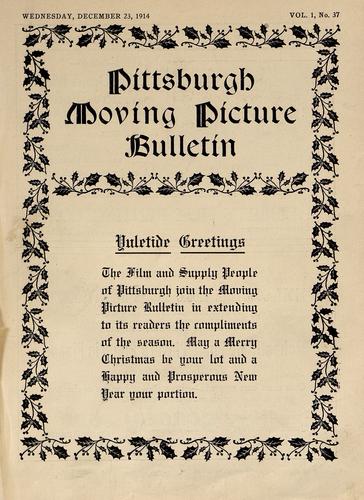 Pittsburgh moving picture bulletin