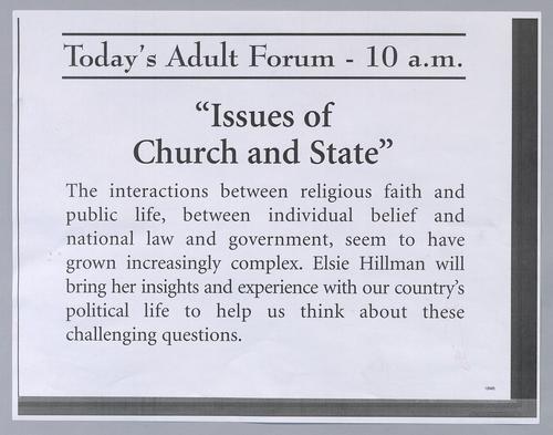 Issues of Church and State