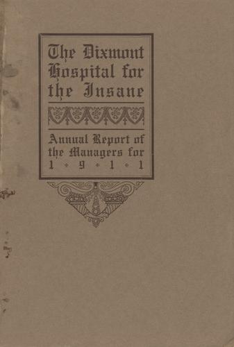Annual Report of the Managers of the Dixmont Hospital for the Insane