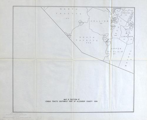 Map B (Section 4) Census Tracts: Southwest Part of Allegheny County, 1936.