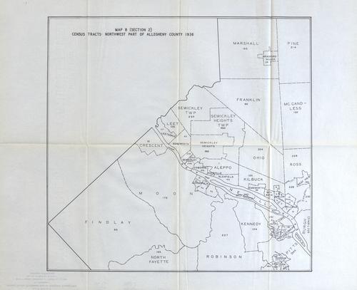 Map B (Section 2) Census Tracts: Northwest Part of Allegheny County, 1936.