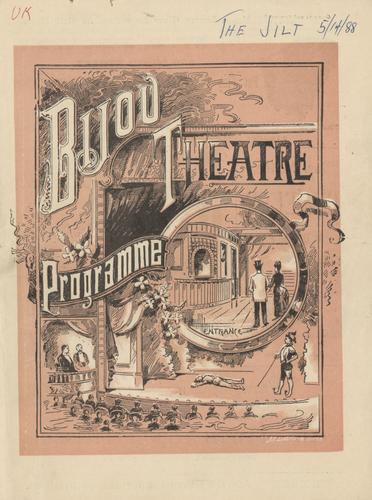 Theatre program - The Jilt with Dion Boucicault