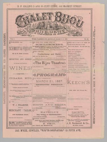 Theatre program - Theodora with Lillian Olcott