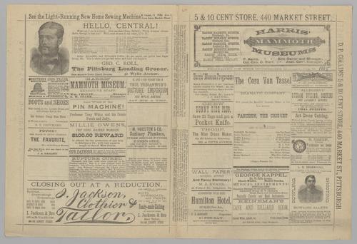 Theatre program - Fanchon, The Cricket with Cora Van Tassel