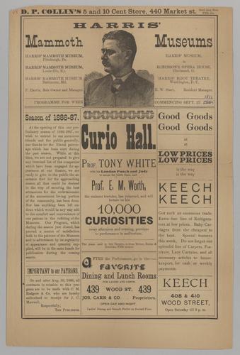 Vaudeville program - Prof. Tony White's London Punch and Judy; Prof. E.M. Worth lecture; Silver Spur!