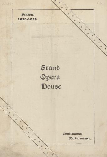 Vaudeville program - Jane; Sager and Fanny Midgley; Pete Baker; Hadj Lessik