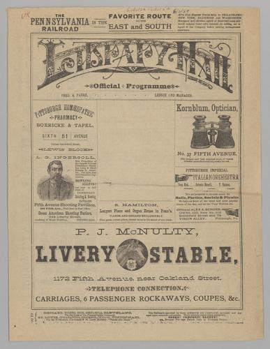 Opera program - Fay Templeton Opera Company in Girofle-Girofla