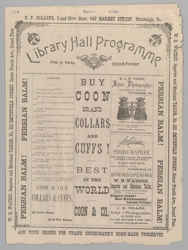 Opera program - The Boston Ideal Opera Company in Martha