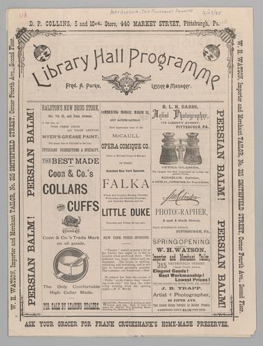 Theatre program - Madison Square Theatre in May Blossom, the Fisherman's Daughter
