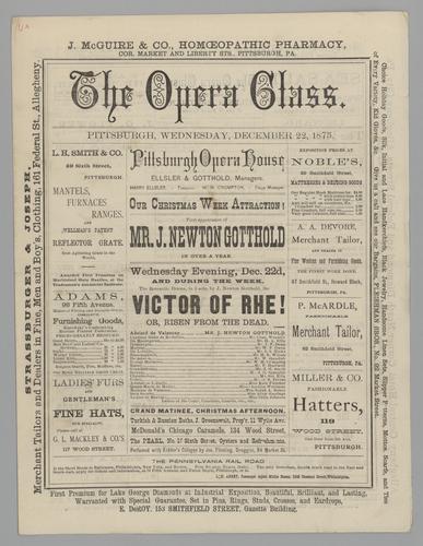 Theatre program - Victor of Rhe! or, Risen from the Dead with J. Newton Gotthold