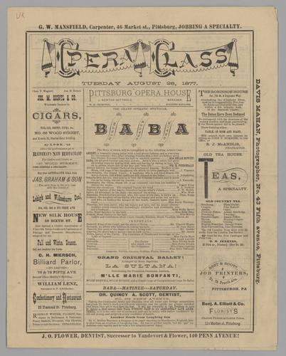 Opera program - Baba with Belle Howitt and William H. Fitzgerald