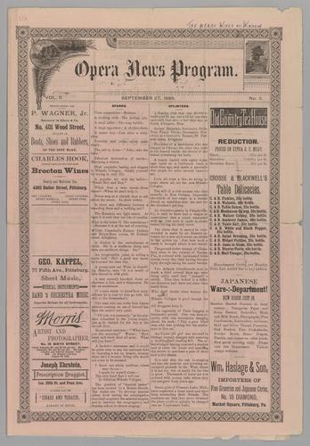 Theatre program - The Merry Wives of Windsor with Stuart Robson and William H. Crane