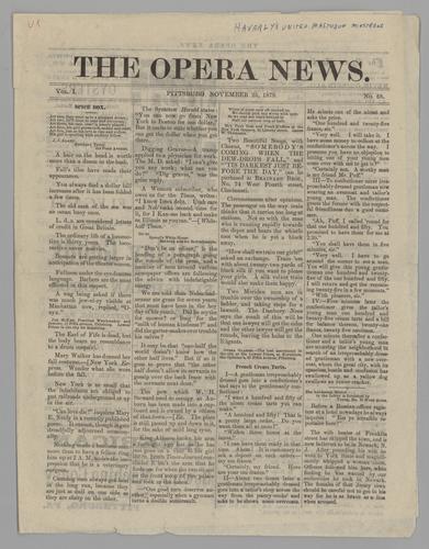 Burlesque program - Haverly's United Mastodon Minstrels in Pea-Tea Bar-None's; Sam Devere; Harry Kennedy; etc.