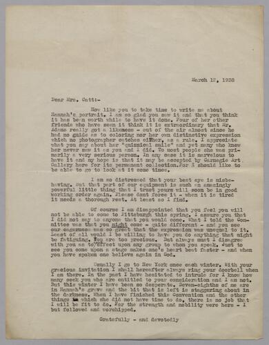 Carrie Chapman Catt Correspondence