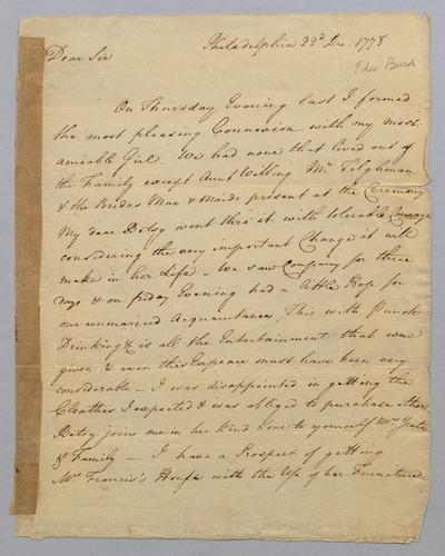 Edward Burd Domestic Correspondence