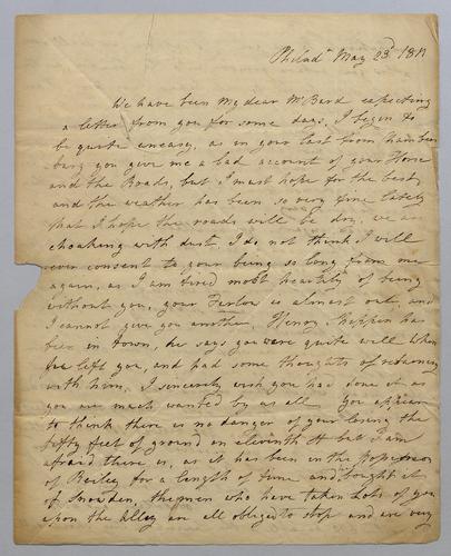 Edward Burd Domestic Correspondence