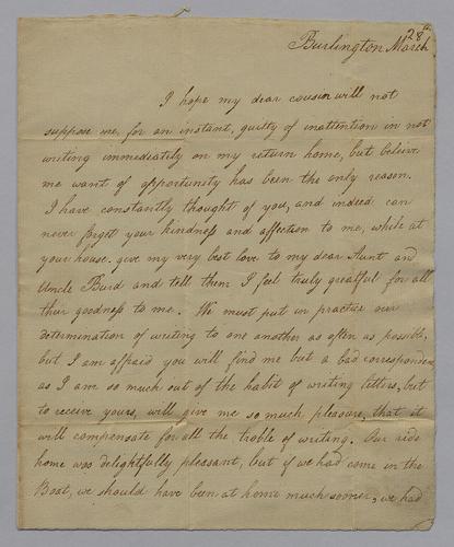 Sarah Burd Family Correspondence