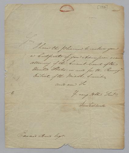 Samuel Caldwell to Edward Burd