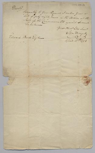 Samuel Benezet to Edward Burd