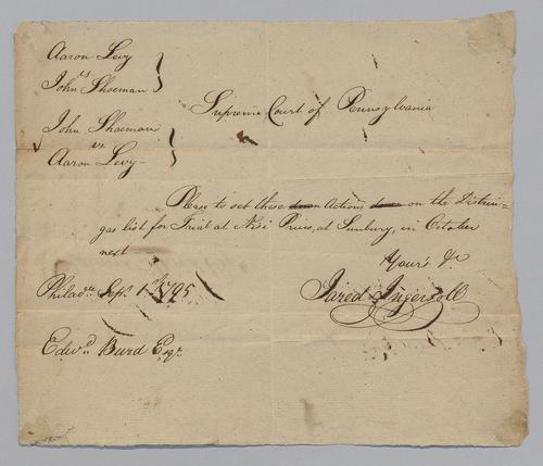 Jared Ingersoll to Edward Burd