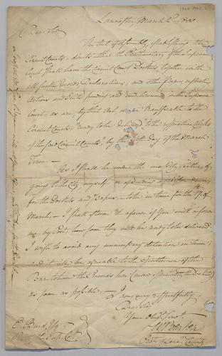 W. Barton to Edward Burd