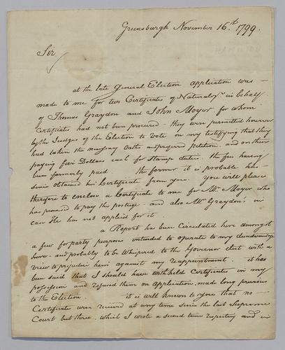 Thomas Hamilton to Edward Burd