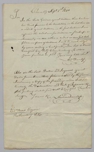 Andrew Dunlap to Edward Burd