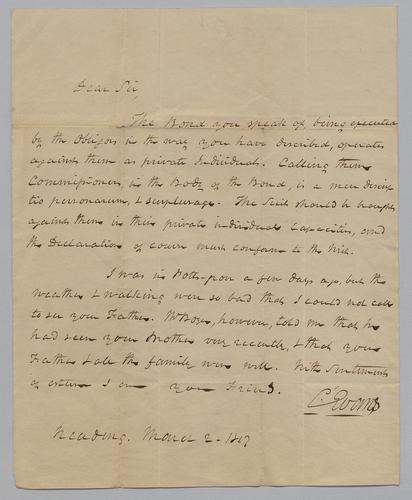 C. Evans to Edward Burd