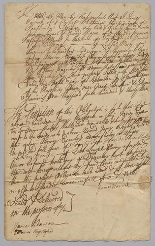Edward Shippen Bond Receipts