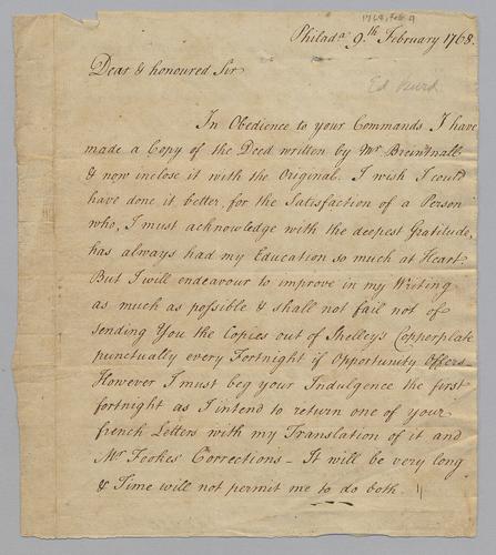 James Burd to Edward Shippen