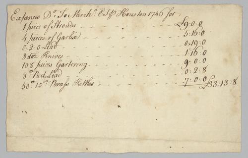 William Logan Receipts