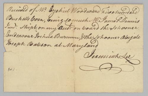 Captain Burnham, Receipts and Orders