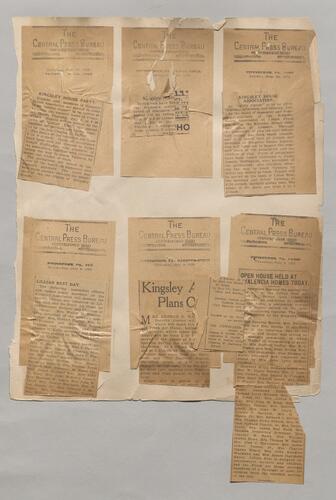 Press Clippings, volume 7, 1923-1930
