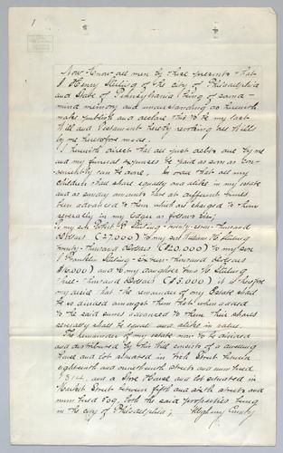Will of Henry Sterling