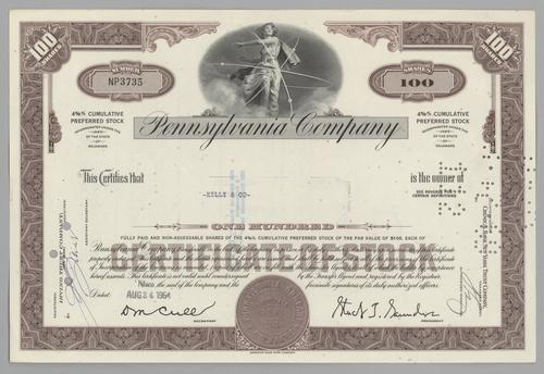 Pennsylvania Company Stock Certificate