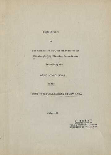 Basic Conditions of The Southwest Allegheny study area
