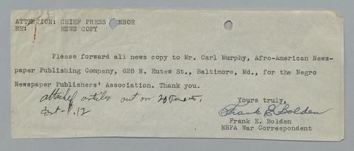 Draft of "Service Troops in Burma Decry Demobilization Point System"