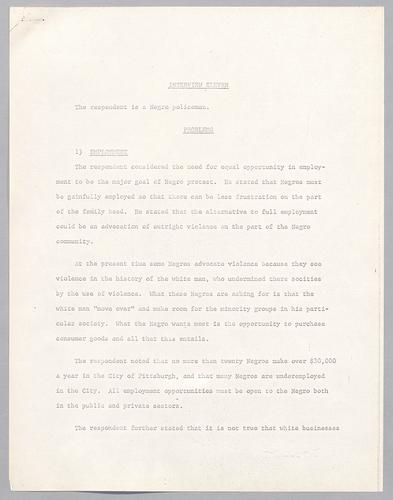 Interview #11--African-American policeman