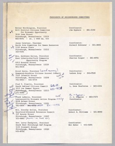 Presidents of Neighborhood Committees