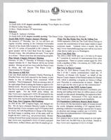 South Hills NOW Newsletter