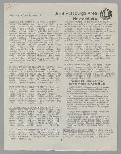 Joint Pittsburgh Area Newsletter, Vol. 6 No. 7-12