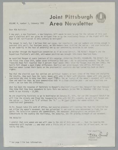 Joint Pittsburgh Area Newsletter, Vol. 4 No. 1-6