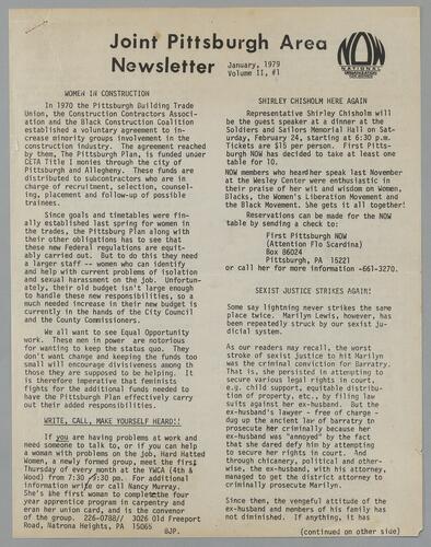Joint Pittsburgh Area Newsletter, Vol. 2 No. 1-6