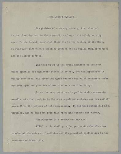 "The County Society"