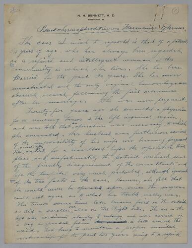 Dr. N. H. Bennett, "Pseudohermaphroditisinus [Masculinus?] Externus"